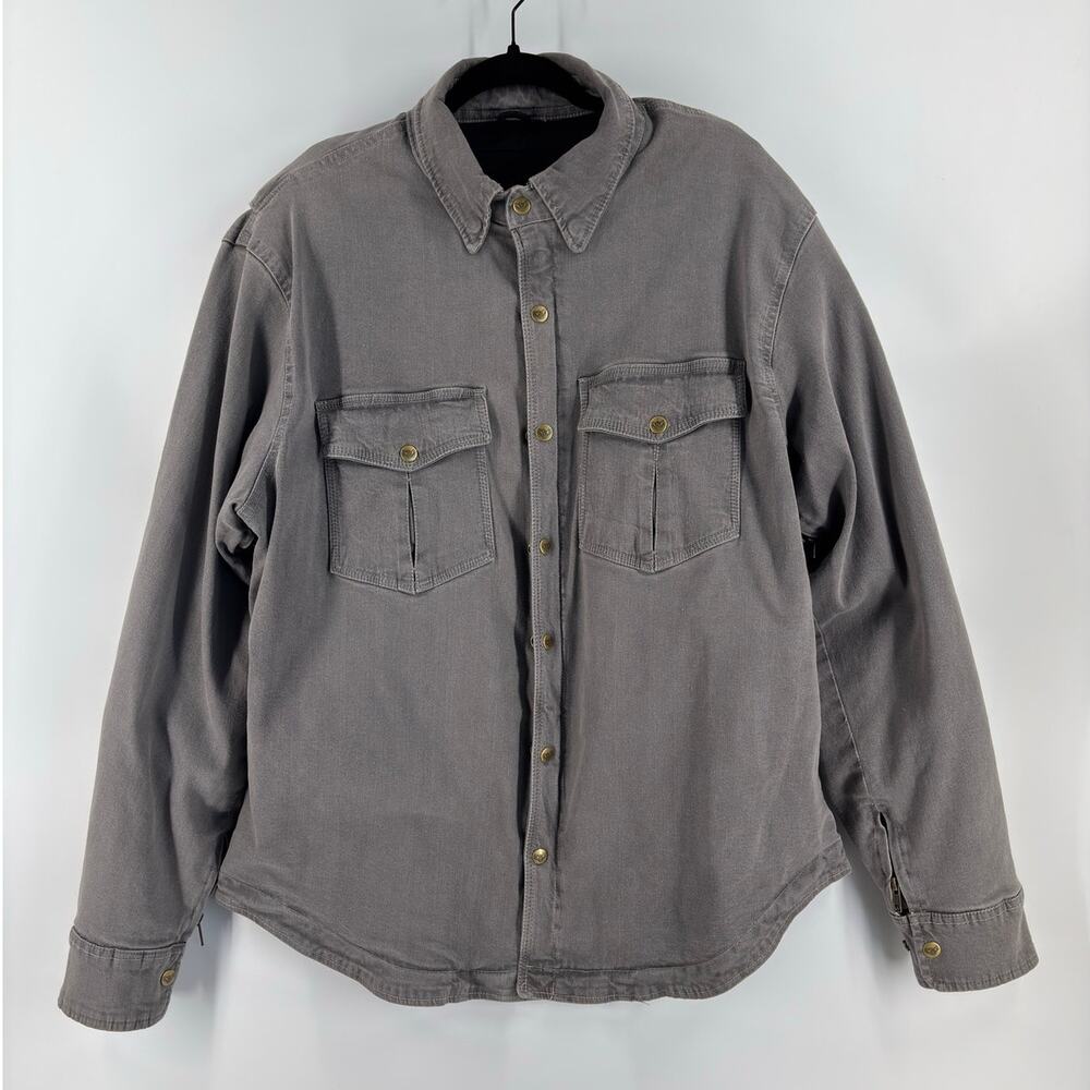 Milwaukee Leather Armored Motorcycle Shirt XXL Gray Reinforced Aramid Fibers